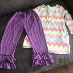 Healthtex tunic and ruffle pants 3T
